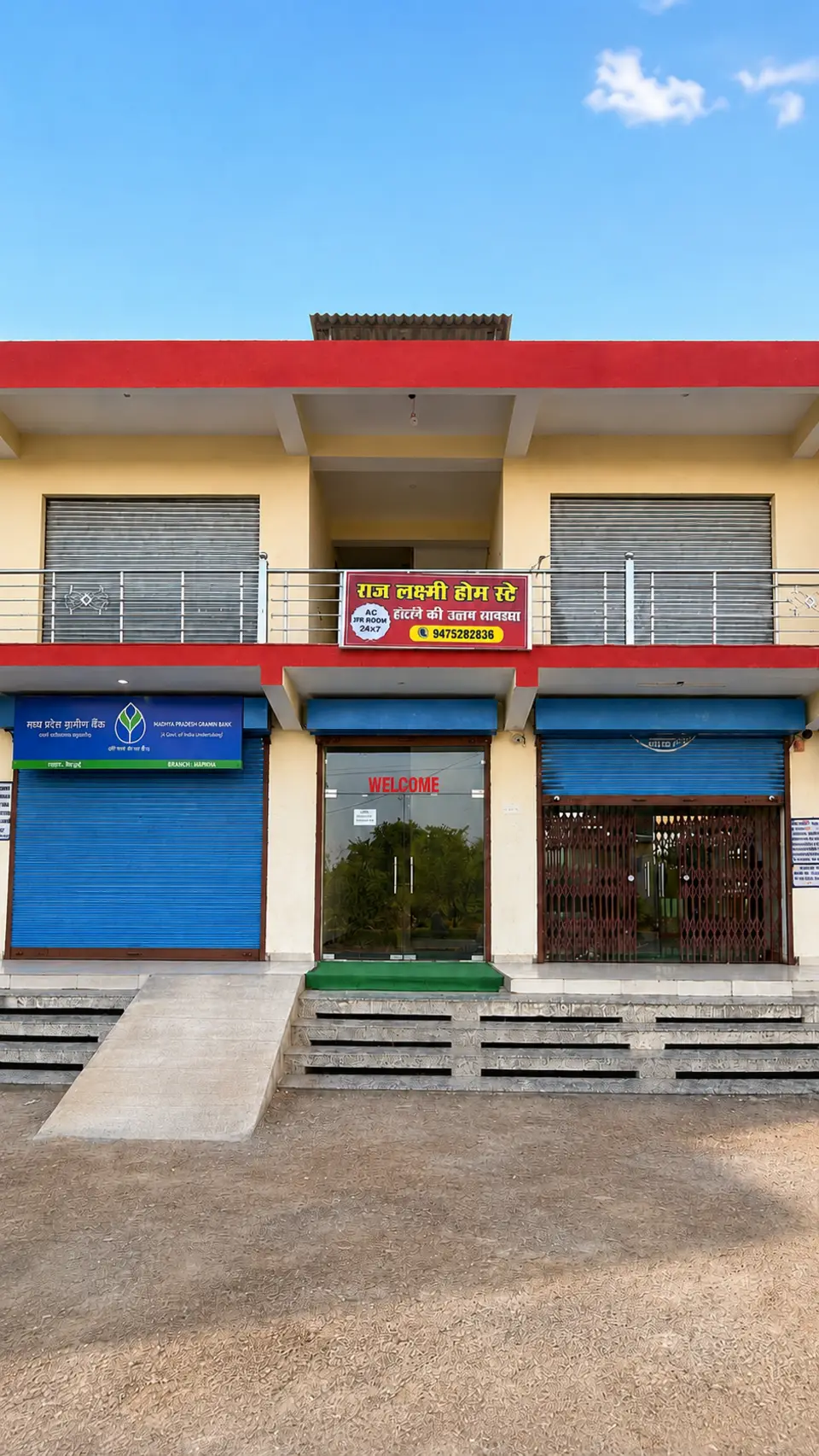 RajLaxmi Homestay building facade in Niwari