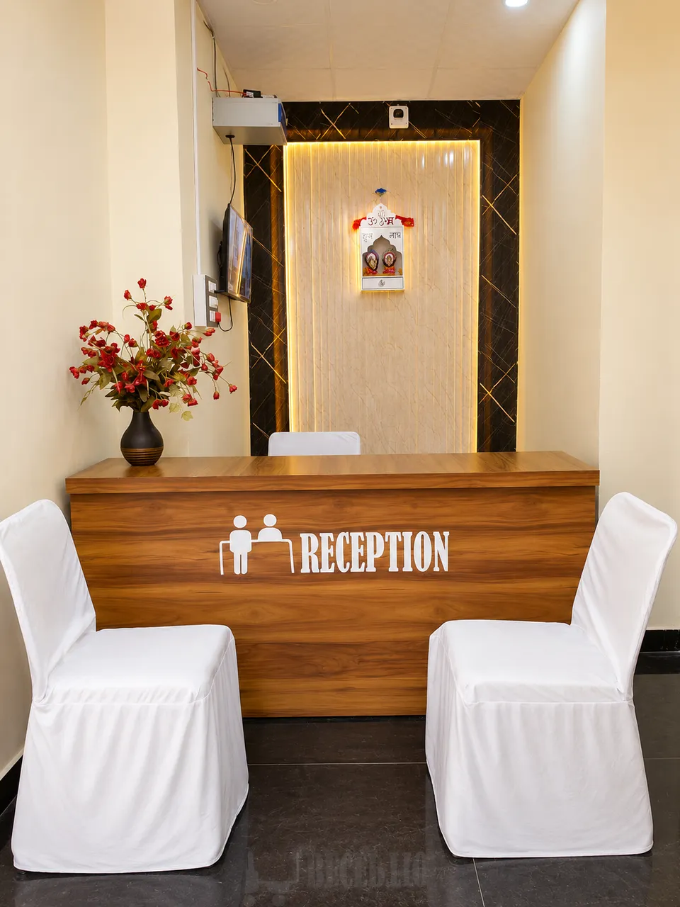 Reception desk at RajLaxmi Homestay